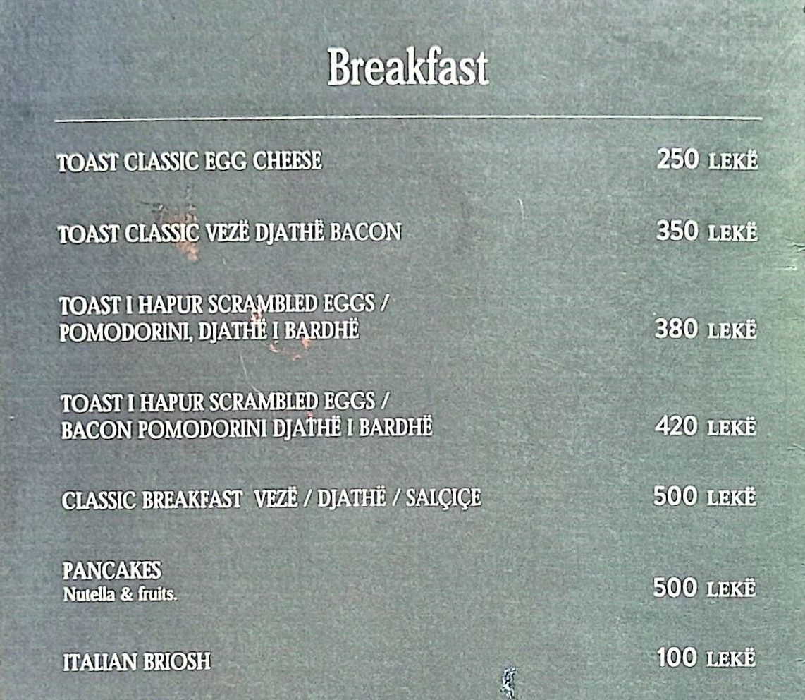 Last Page of Menu at Morsi 