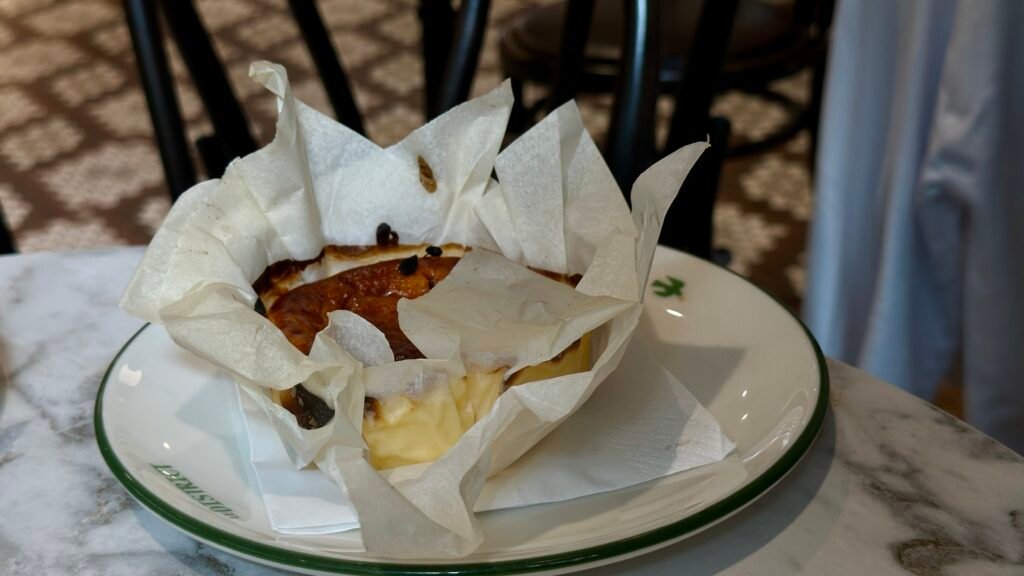 photo of the Basque cheesecake wrapped
