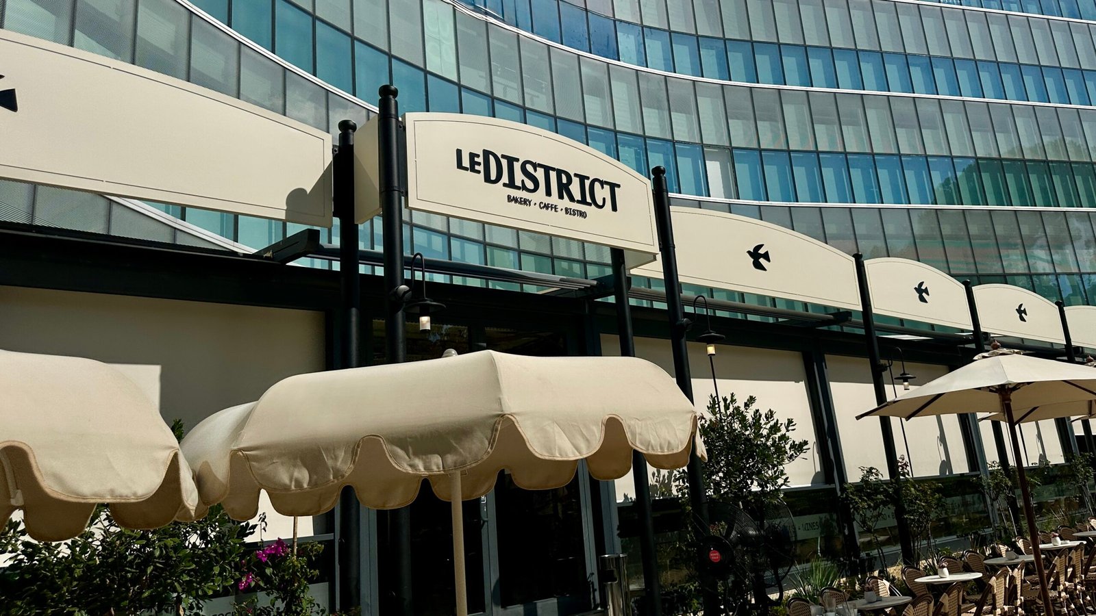 Le District front of store from outdoor entrance